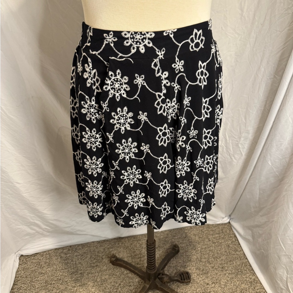 Torrid Black Embellished Skater Mini Skirt